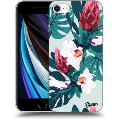 Pouzdro Picasee silikonové Apple iPhone SE 2020 - Rhododendron černé – Zboží Mobilmania