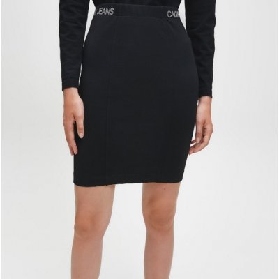 Tommy Hilfiger Calvin Klein dámská elastická sukně Outline Logo Milano Skirt černá – Zboží Mobilmania