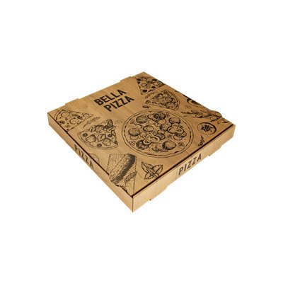 ECOFOL Krabice na pizzu 32x32x4 cm hnědá BELLA PIZZA ideal pack® bal/100 ks – Sleviste.cz
