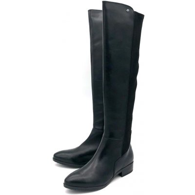 Caprice Dámské kožené kozačky 9/9-25526/21 black,comb – Zboží Dáma