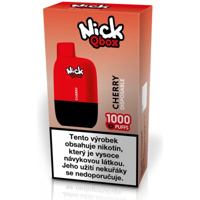 NICK Qbox Cherry 16 mg 1000 potáhnutí – Zboží Dáma