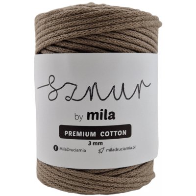 MILA Bavlněná šňůra PREMIUM COTTON 3mm/100m - BÉŽOVÁ/PC10 – Hledejceny.cz