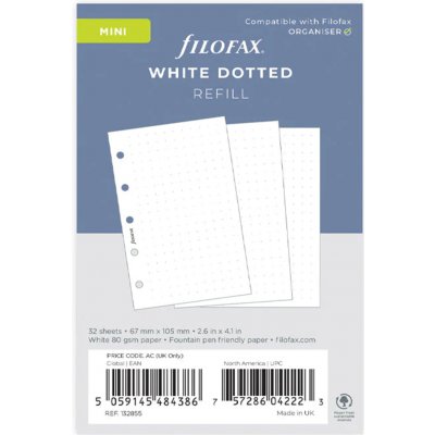 Filofax Papíry pro diáře, tečkované, mini, bílá – Hledejceny.cz