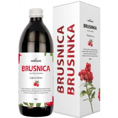 Nefdesante Brusinek 100% šťáva z brusinky velkoplodé s přídavkem vitamínu C 0,5 l – Hledejceny.cz