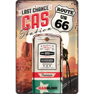 Nostalgic Art Plechová cedule Last chance Gas Station Route 66 20 x 30 cm