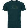 Pánské sportovní tričko Ortovox 140 Cool Vintage Badge T-shirt men's Dark Pacific