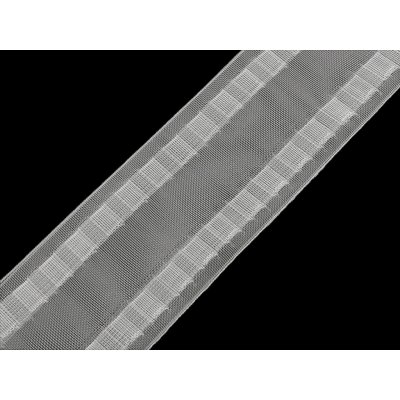 Prima-obchod Záclonovka šíře 80 mm s poutky na kovové háčky, barva transparent – Zboží Dáma