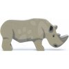 Dřevěná hračka Tender Leaf Toys dřevěný nosorožec Rhinoceros stojící
