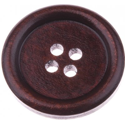 Knoflík 25 mm dřevěný Varianta: hnědý – Zbozi.Blesk.cz