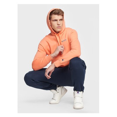 Champion Mikina Small Script Logo 217862 Oranžová Regular Fit – Zboží Mobilmania