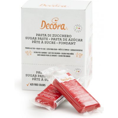 Decora Potahovací hmota červená 100 g – Zboží Dáma
