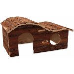 Small Animal Domek kaskada dřevěný s kůrou 43 x 28 x 22 cm – Sleviste.cz