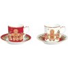 Hrnek a šálek Easy Life Porcelánový čajový set pro dva Fancy Gingerbread 2x 2 ks 75 ml