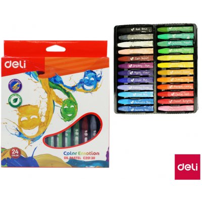 DELI Voskovky olejové 24 barev Color Emotion – Hledejceny.cz