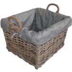 Košíkárna Koš na dřevo ratanový šedý 52x45 cm – Zboží Dáma