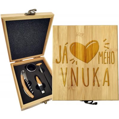 Sablio Dárková sada na víno Já miluju mého vnuka: 147×168×49 mm – Hledejceny.cz