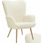 tectake 405596 Hygge bez ky bouclé krémová / zlatá – Hledejceny.cz