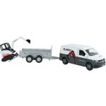 Kids Globe Traffic VW Transporter s přívěsem 27cm zpětný chod s mini bagrem v krabičce – Zbozi.Blesk.cz