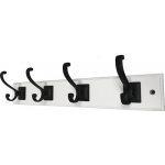 Walteco 8606 4 háčky bílý MDF / matný černý – Sleviste.cz