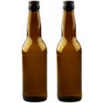 Skleněná láhev na pivo 330 ml 23cm hnědá – Hledejceny.cz