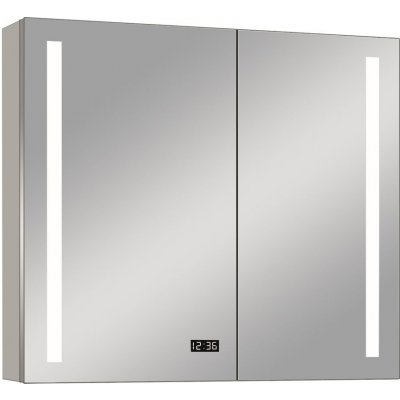 Aluminio Sun Zrcadlová skříňka s LED osvětlením, 100 × 70 × 13 cm, stříbrná – Hledejceny.cz