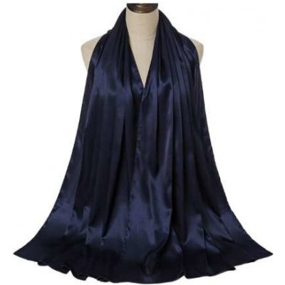 Sátenový přehoz přes ramena Tmavě modrá – Zboží Dáma