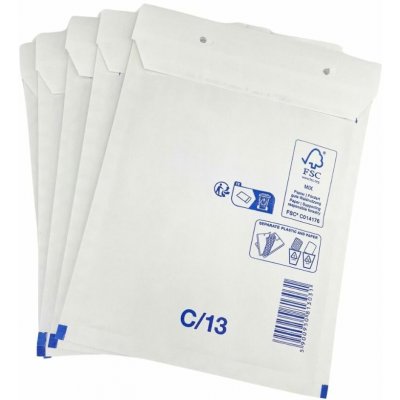 Obálka bublinková 150x215mm C/13 bílá Kusy: 100ks – Sleviste.cz