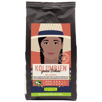 Rapunzel Hero Coffee Kolumbie zrnková 250 g – Hledejceny.cz