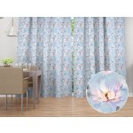 Biante Sametový závěs Tamara TMR-044 Jarní květy na nebesky modrém 135x220 cm – Hledejceny.cz