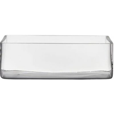 Váza hranatá RECTANGULAR skleněná čirá 30x20cm – Sleviste.cz