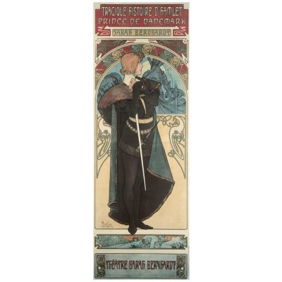 Pohled Alfons Mucha – Hamlet, dlouhý – Sleviste.cz