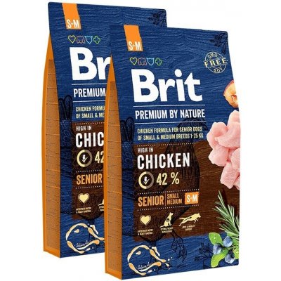 Brit Premium by Nature Senior S+M 2 x 8 kg