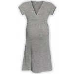 Jožánek Šarlota těhotenské šaty šedý melír – Zboží Dáma
