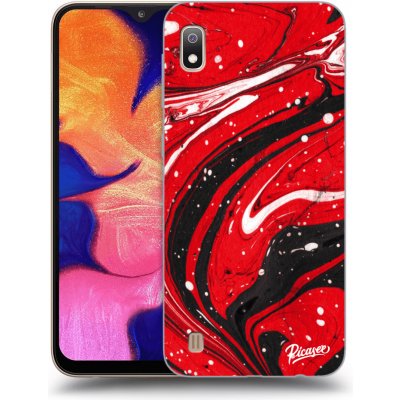 Pouzdro Picasee silikonové Samsung Galaxy A10 A105F - Red black čiré – Zboží Mobilmania