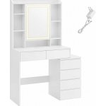 Songmics Vasagle Ginny toaletní stolek s LED osvětlením bílý – Zboží Dáma