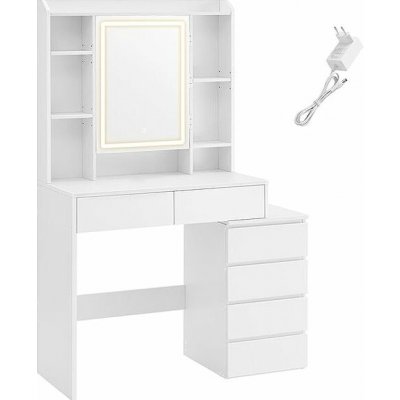 Songmics Vasagle Ginny toaletní stolek s LED osvětlením bílý – Zboží Dáma