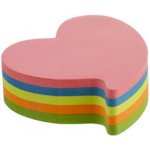 Kores Neonové bločky 70x70mm HEART tvar srdce , mix 5 barev – Zboží Dáma