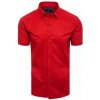 Pánská Košile Dstreet pánská košile s krátkým rukávem KX0989 červená
