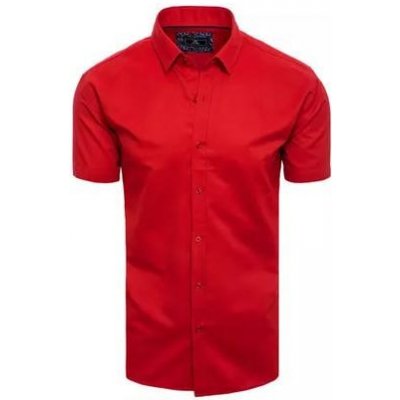 Dstreet pánská košile s krátkým rukávem KX0989 červená