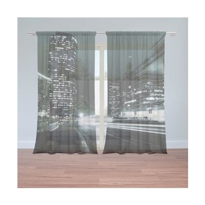 Sablio Záclony Noční ulice: 2ks 150x250cm – Hledejceny.cz