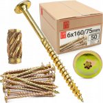 Tesařský vrut Lun Fix 6x160 mm talířová hlava TORX 50 ks – Hledejceny.cz