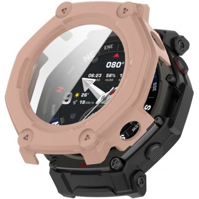 VSECHNONAMOBIL 124634 PC FULL COVER Plastový kryt se sklem pro Amazfit T-Rex 3 Pro 48mm růžový – Hledejceny.cz