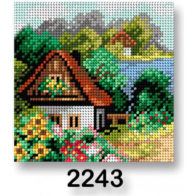 Stoklasa Vyšívací předloha 70244 2243 dům léto 1 zelená 15x15cm – Zboží Dáma