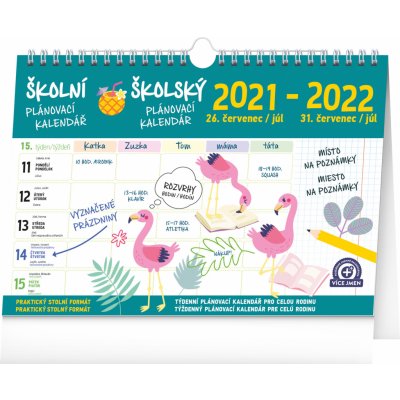 Stolní školní plánovací rodinný Presco Group 2021 2022