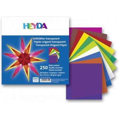 Heyda Origami 15x15 cm 250 ks 40 g transparentní – Zboží Dáma