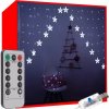 Vánoční osvětlení SAPRO Vánoční světelný závěs hvězdy 136 LED 1,2 W studená bílá 5,35 m IP44 USB 2319740