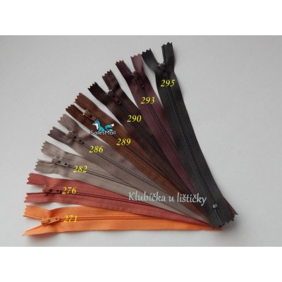 Zip spirálový3 mm - nedělitelný 18 cm II Barva: 276-Terakota – Zboží Dáma