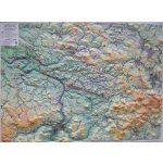 Českosaské Švýcarsko - plastická mapa 100 x 75 cm v dřevěném rámu – Zboží Dáma