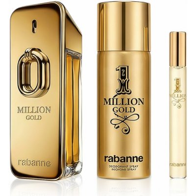 Rabanne Million Gold Intense For Him EDP 100 ml + deospray 150 ml + EDT 10 ml – Hledejceny.cz
