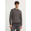 Pánský rolák Pepe Jeans svetr z vlněné směsi NEW ANDRE STRIPES pánský lehký PM702479 šedá